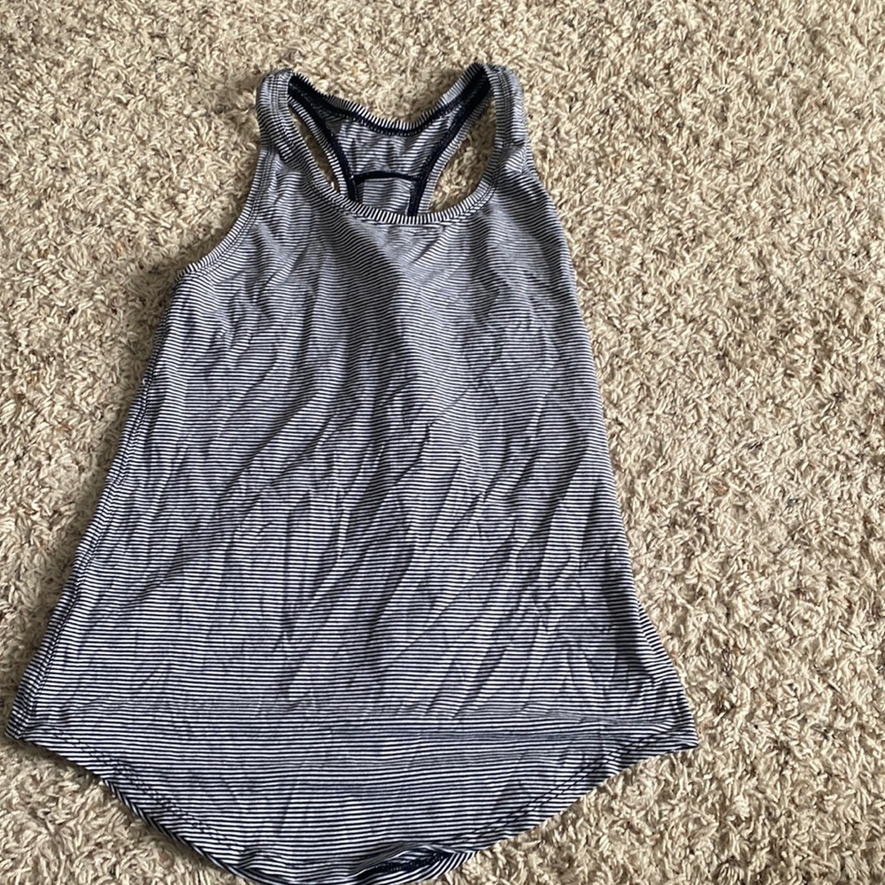 lululemon flowy striped racerback tank